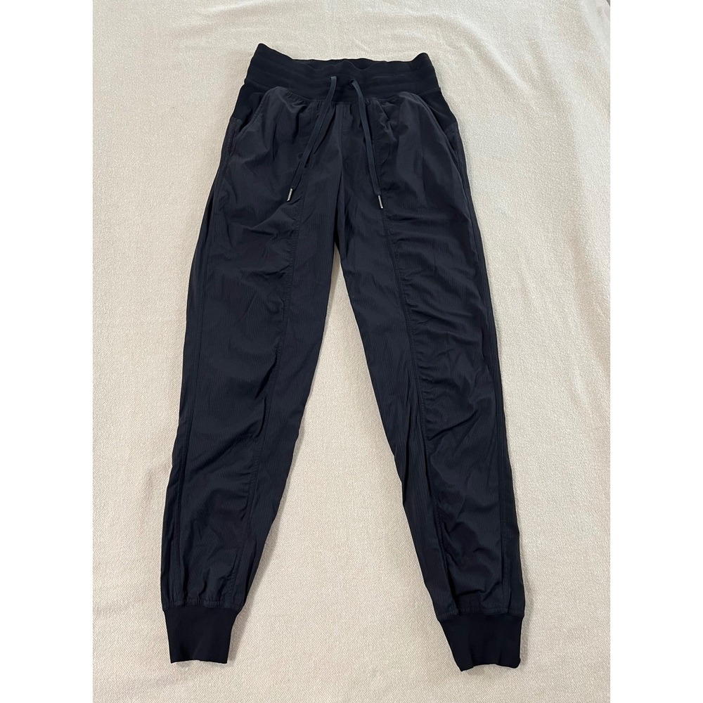 Lululemon Dance Studio Mid-Rise Jogger W's Size 4 Black LW5ENMS Ribbed Textured‎